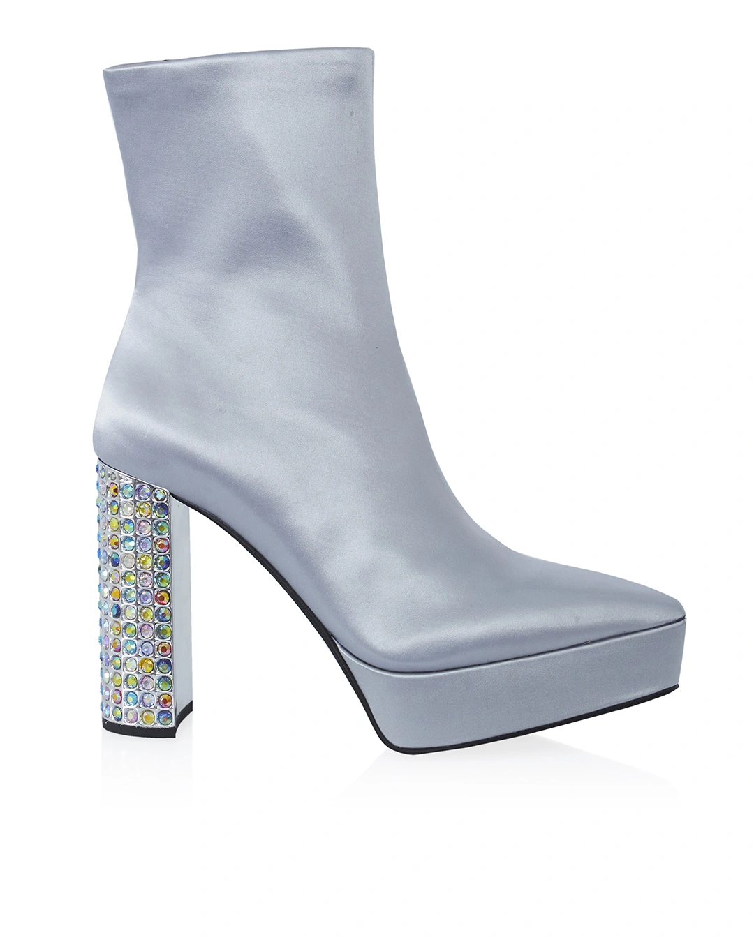 JEFFREY CAMPBELL атласные ботильоны — вид 1