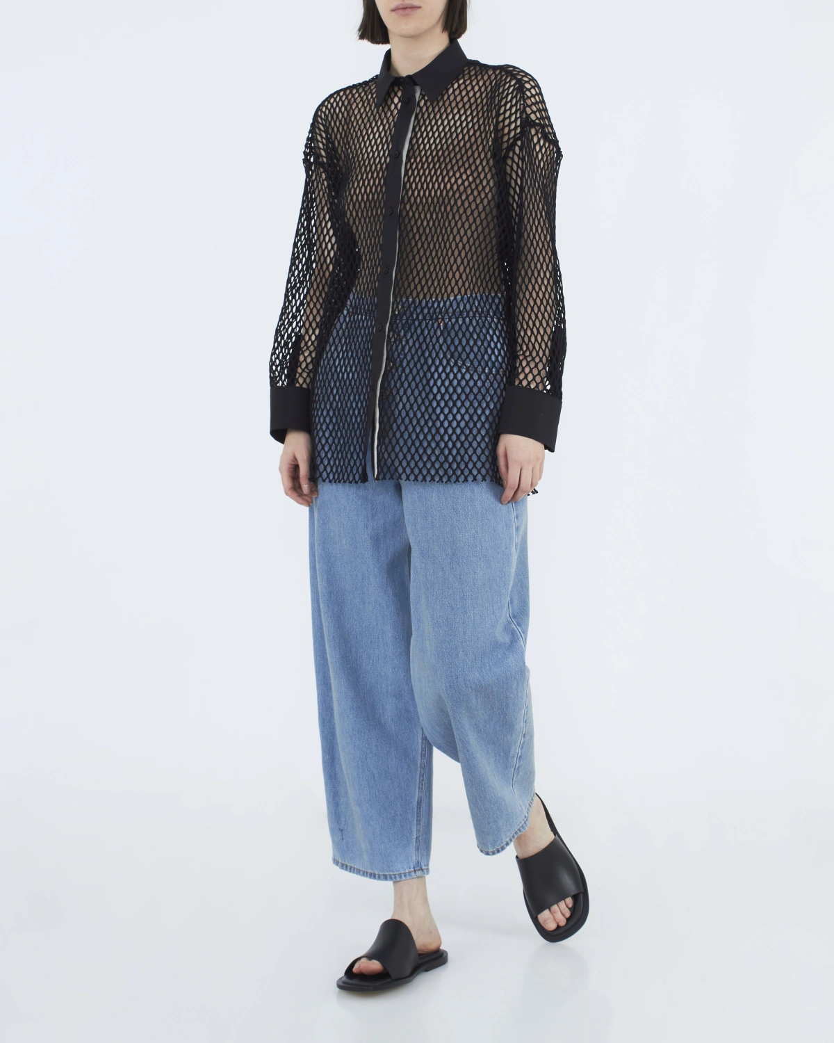 MSGM рубашка из сетчатого — вид 2