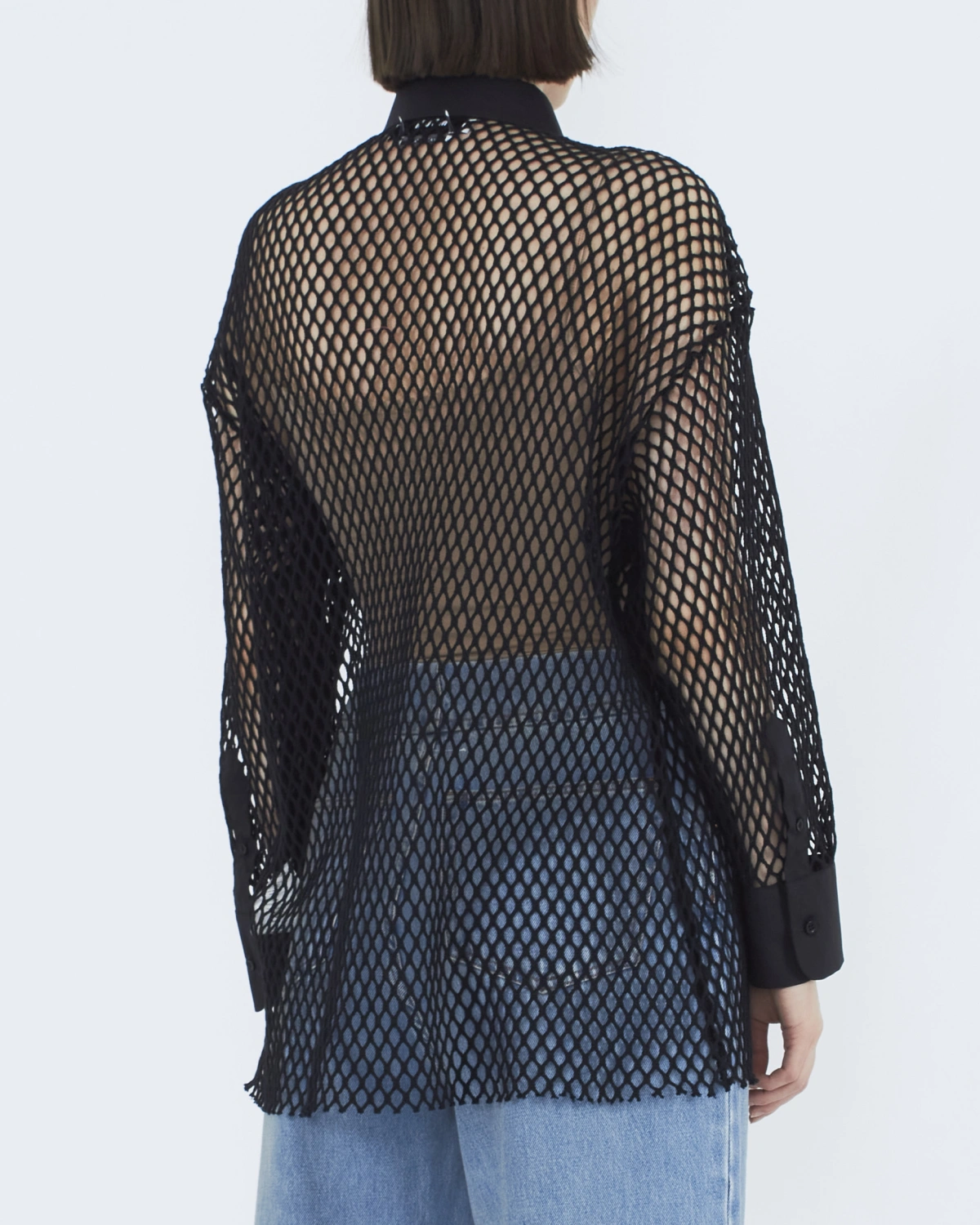 MSGM рубашка из сетчатого — вид 4
