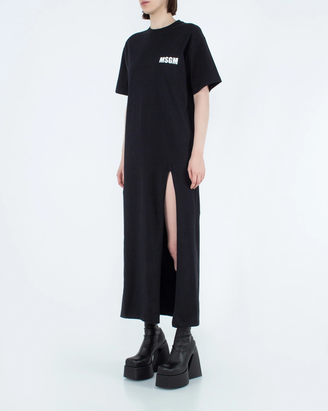 MSGM платье макси с лого — вид 3