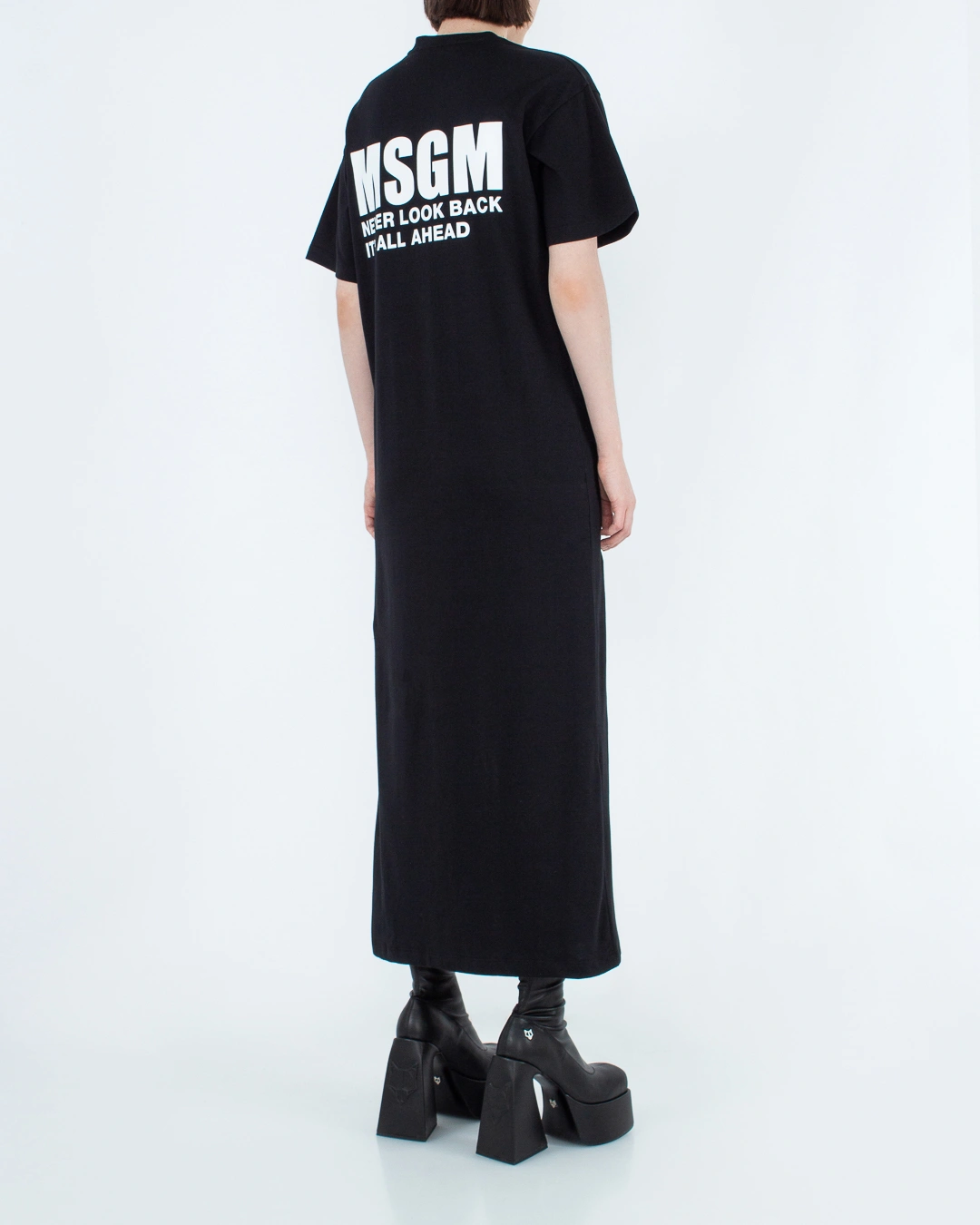 MSGM платье макси с лого — вид 4