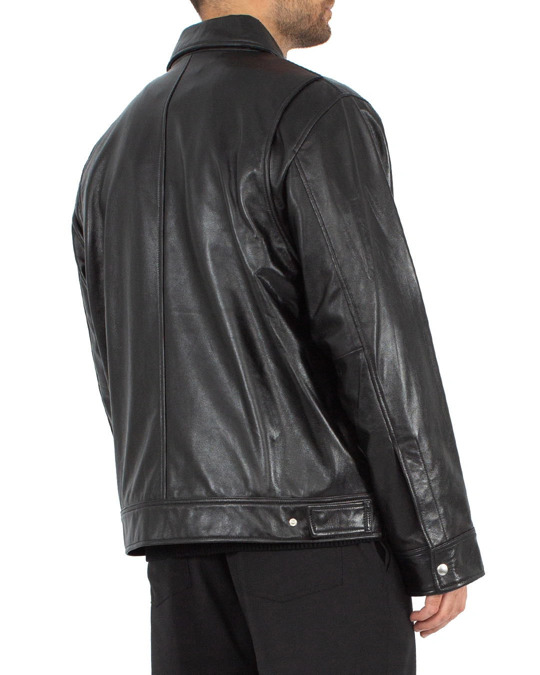 HELMUT LANG кожаная мужская куртка — вид 4