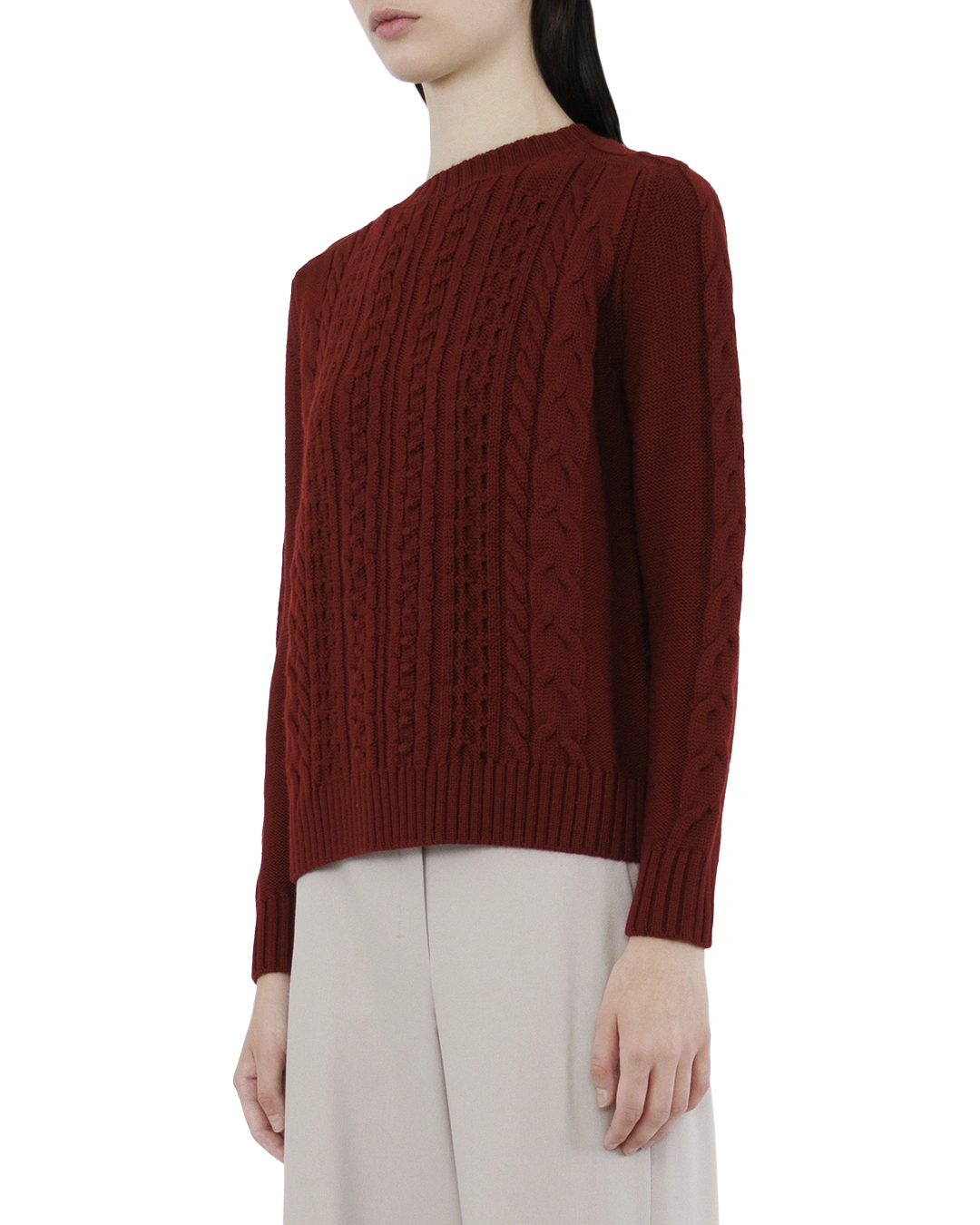 MaxMara_Leisure джемпер вязки косами — вид 3