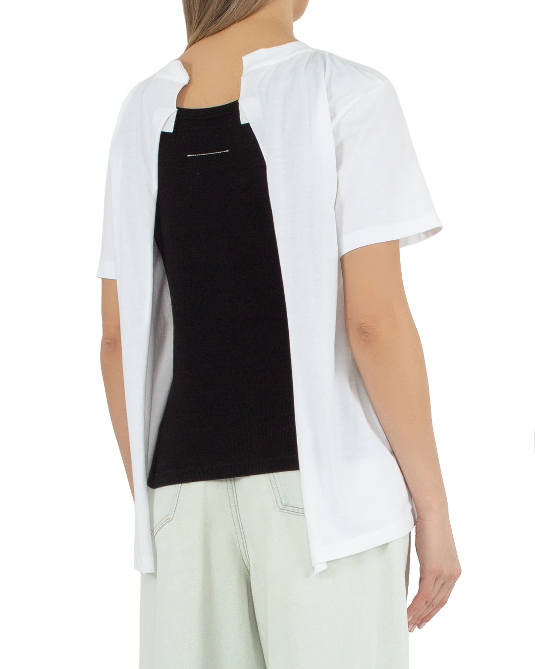 MM6 Maison Margiela хлопковая футболка — вид 4