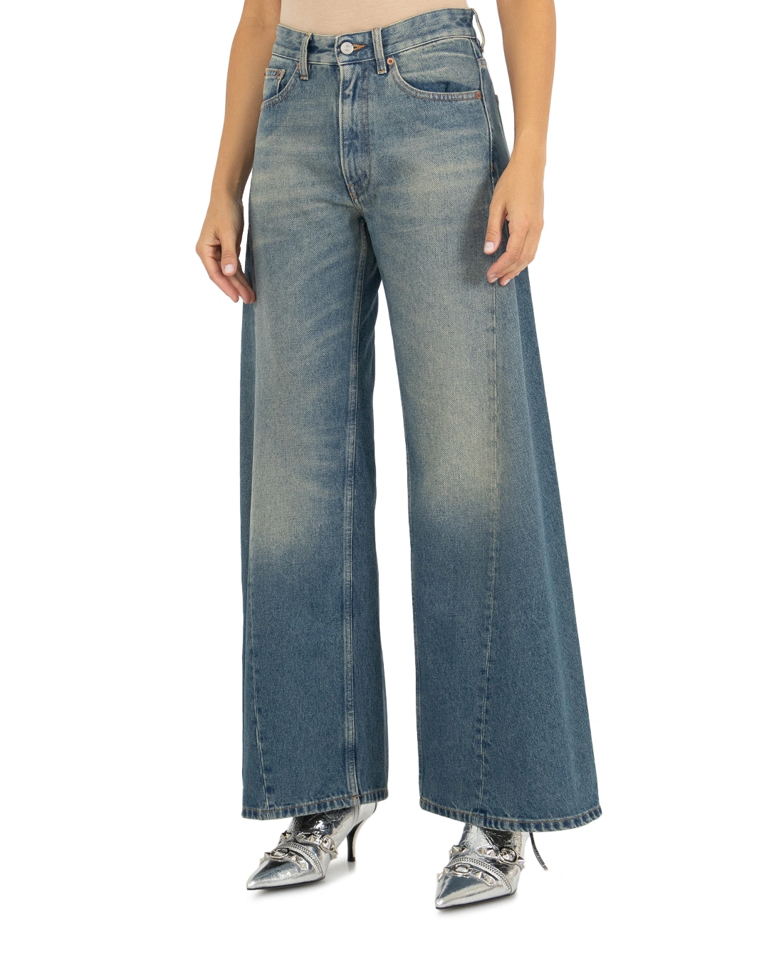MM6 Maison Margiela широкие джинсы — вид 3