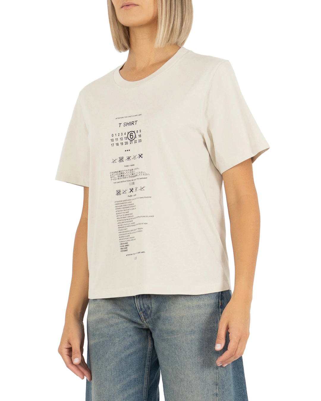 MM6 Maison Margiela хлопковая футболка — вид 3