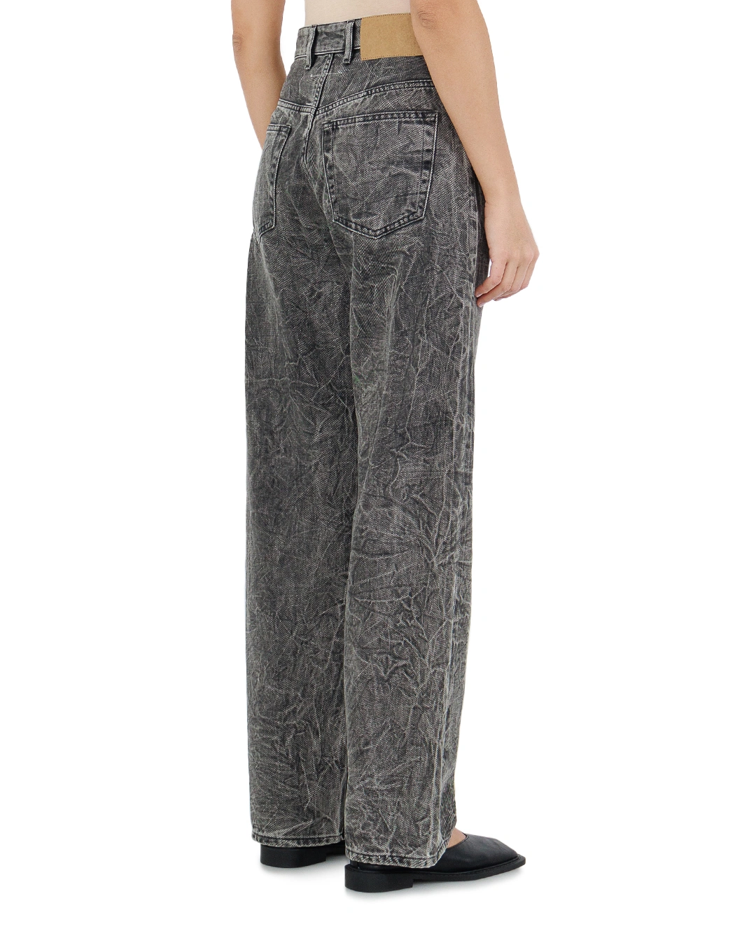 MM6 Maison Margiela джинсы с мятым эффектом — вид 4
