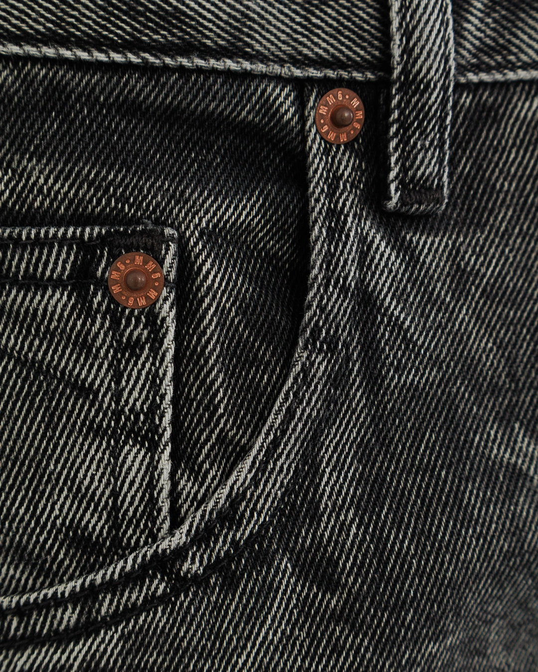 MM6 Maison Margiela джинсы с мятым эффектом — вид 5
